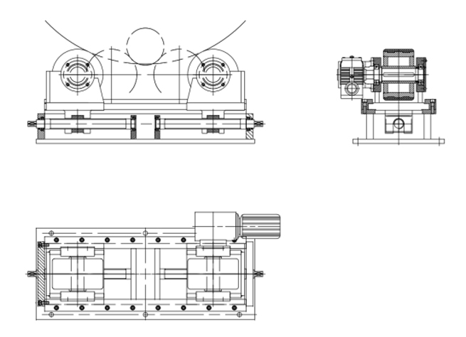 Steel Pipe Rotating Roller Table Equipment Structure